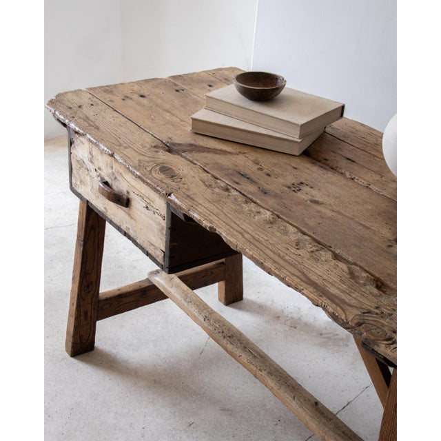 Spanish Trestle Table in Pine For Sale - Image 12 of 14