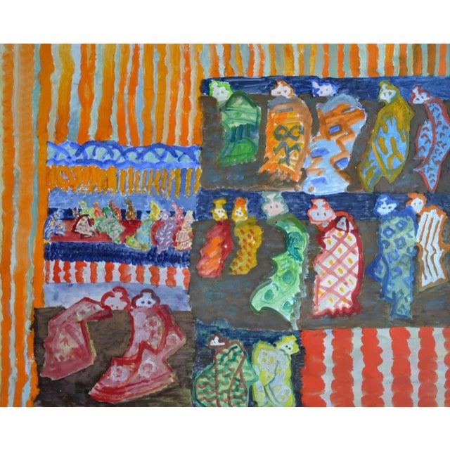 Abstract Carola Richards "Babushka". Contemporary Painting circa 1990 For Sale - Image 3 of 3