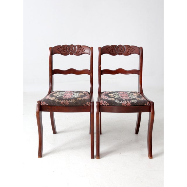 Vintage Tell City Colonial Revival Chairs Pair For Sale - Image 4 of 16