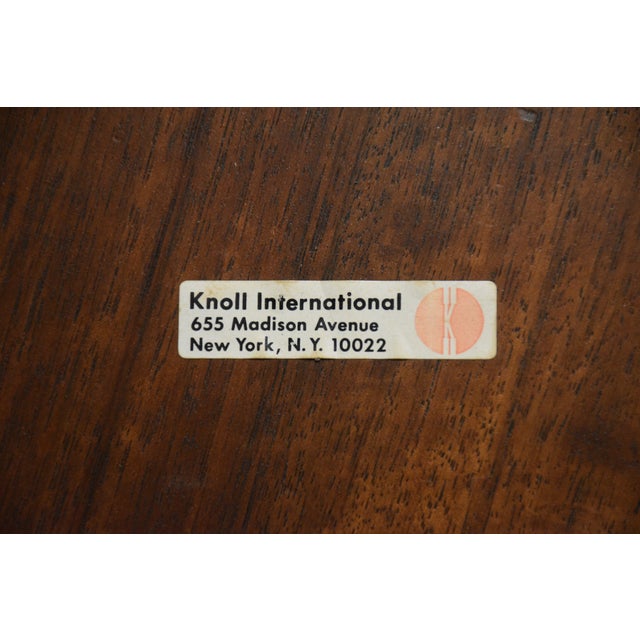 Brown Florence Knoll Round Walnut End Table - A Pair For Sale - Image 8 of 8