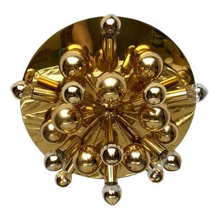 Mid-Century Modern German Brass Atomic Ceiling Lamp by Dorothee Becker for Cosack, 1970s For Sale