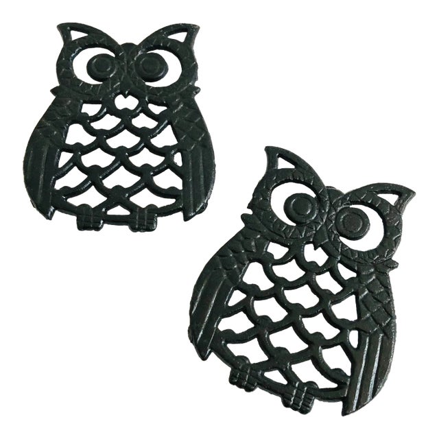 Owl Trivets - Set of 2 For Sale