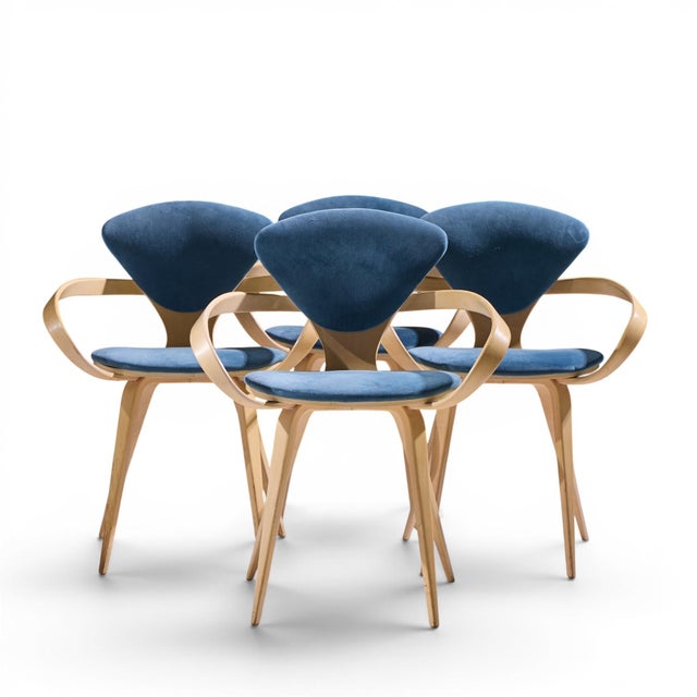 Norman Cherner for Plycraft Mid Century Pretzel Dining Chairs - Set of 4 Each chair measures: 25.5 wide x 22 deep x 32.25...