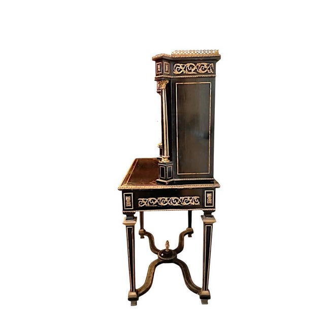 Bonheur Du Jour Desk with Display Case, 1800s For Sale - Image 4 of 7