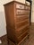 Queen Anne Circa 1940 Queen Anne–Style Mahogany Highboy Chest With 7 Dovetailed Drawers, Refinished For Sale - Image 3 of 12