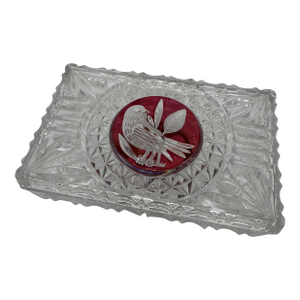 Byrdes Collection Rectangle Box 7" Lidded by Hofbauer 24% Lead Crystal