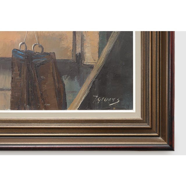 J. Geurts, Still Life with Fruit and Flowers, 1960s, Oil Painting on Canvas For Sale - Image 4 of 11