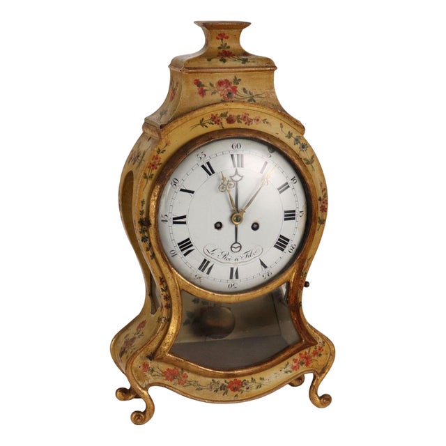 18th Century Pendulum Clock in Wood Decorations, France For Sale