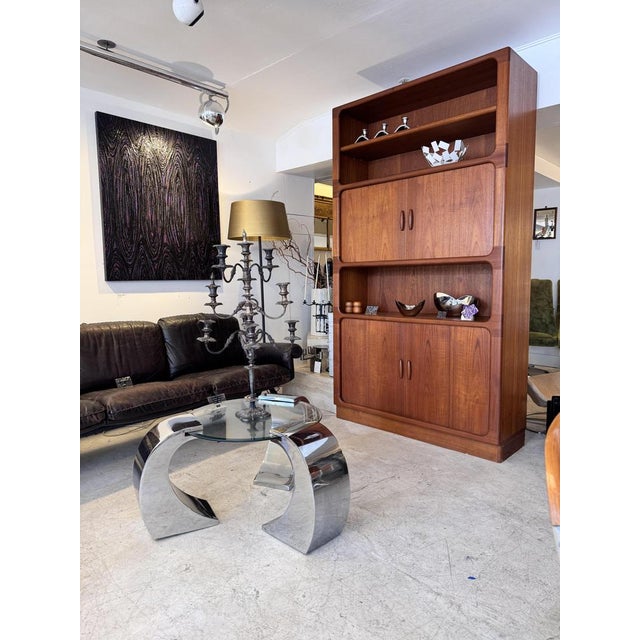 Wood Mid-Century Modern Danish Teak Cabinet with Tambour Doors from Dyrlund, 1974 For Sale - Image 7 of 11