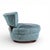 Dunbar Style Mid Century Swivel Pouf Lounge Chairs - Pair For Sale - Image 11 of 12