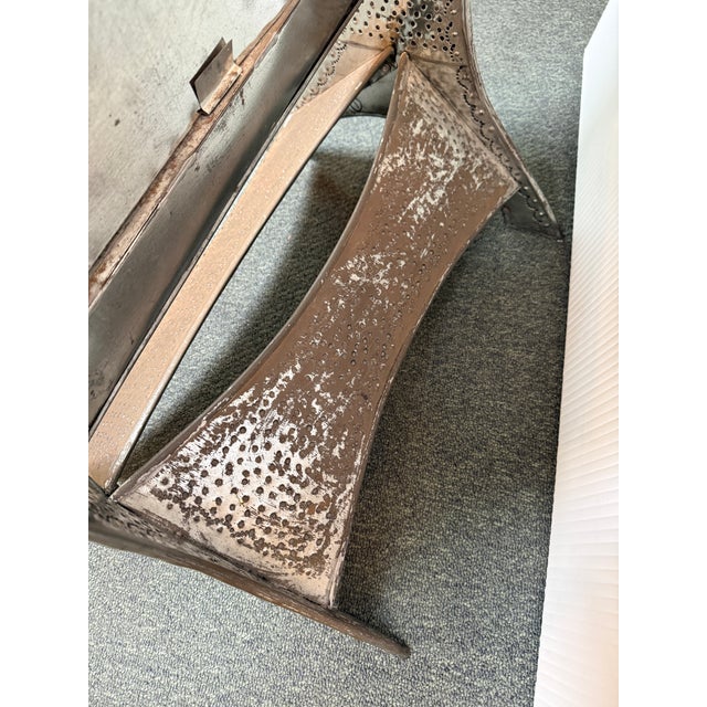 Hand Hammered Tin Cheval Floor Mirror For Sale In San Francisco - Image 6 of 13