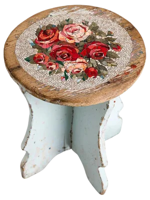Sgabello Rose Wooden Stool by Yukiko Nagai