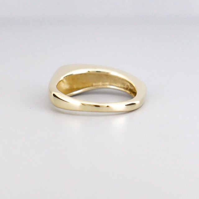 Vintage Modernist 14k Gold & Turquoise Cabochon Cocktail Ring For Sale - Image 11 of 14