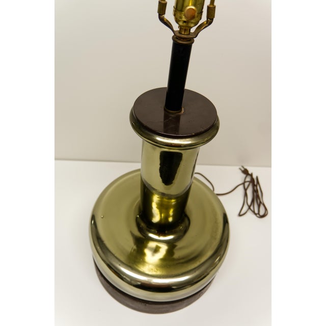 Late 20th Century Late 20th Century Mercury Glass Table Lamp Wooden Base For Sale - Image 5 of 9