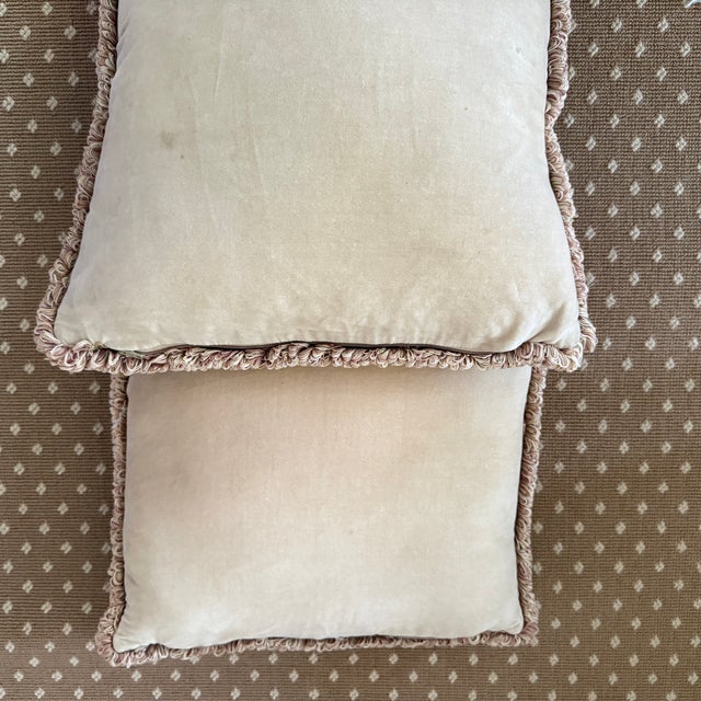 Vintage Geometric Design Needlepoint Pillows For Sale - Image 4 of 6