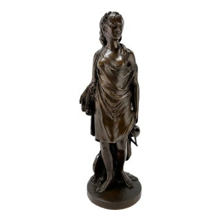 After Jean Antoine Houdon (French, 1741-1828), Bronze Figure of "Ruth" For Sale