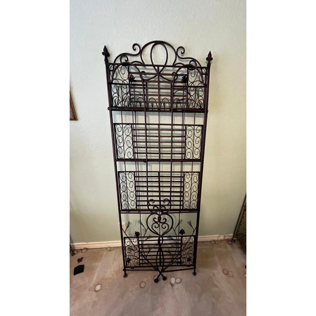 Mid 20th Century Large French Iron Baker's Boulangerie Rack With 4 Shelves For Sale In San Antonio - Image 6 of 7
