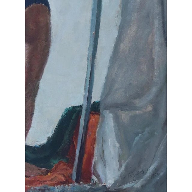 1950s Nude Male Figure Oil Painting, Erotic Art, Ukrainian Artist, 1953 74-55 For Sale - Image 5 of 6