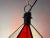 Art Deco Style White Milk and Red Glass Pendant, Lantern or Chandelier, a Pair For Sale - Image 11 of 12