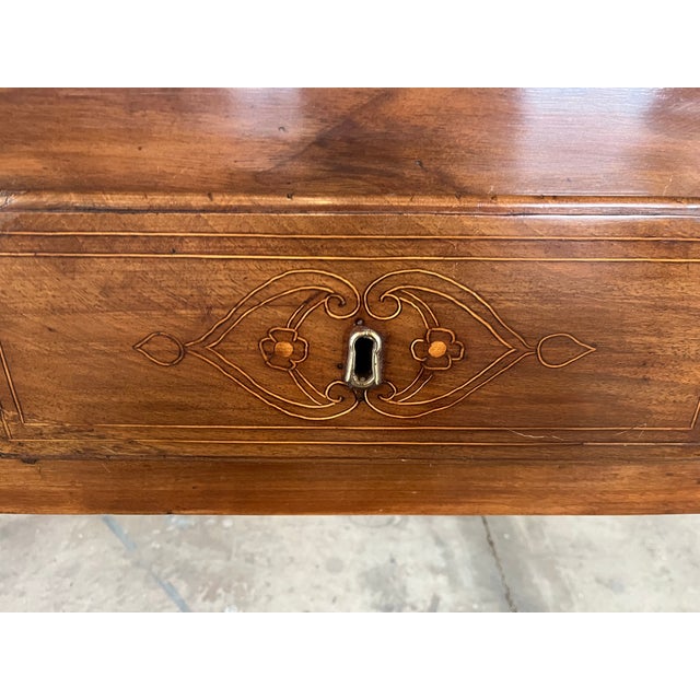 Italian Neoclassical Inlaid Walnut Writing Desk For Sale - Image 18 of 18