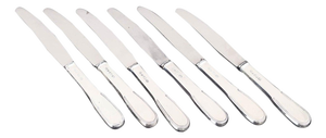 Fruit Knives in Silver and Stainless Steel by Evald Nielsen, 1930s, Set of 6