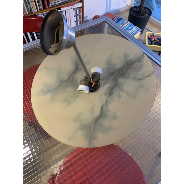 Art Deco Ceiling Light with Marbled Glass, 1940s For Sale - Image 12 of 18