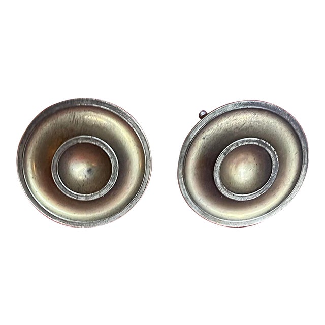 Antique Early 19th Century American Federal Neoclassical Brass Mirror Supports or Drapery Curtain Tie Backs 1810 - 1820 - A Pair For Sale