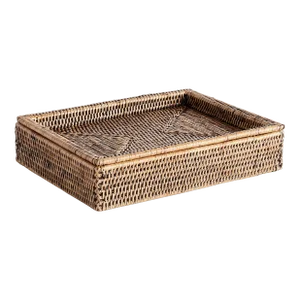 Burma Rattan Lidded Letter Box