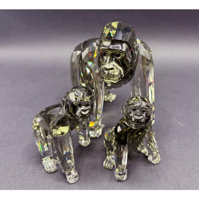 2000 - 2009 SCS Annual Edition 2009 Gorillas Family from Swarovski, Set of 3 For Sale - Image 5 of 18