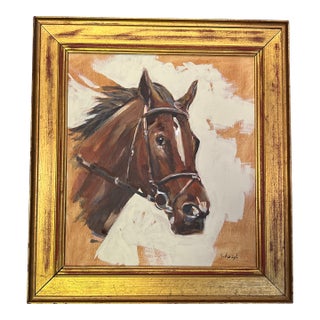 Contemporary Original Horse Portrait Painting by Stephen Heigh “Ready to Run” For Sale