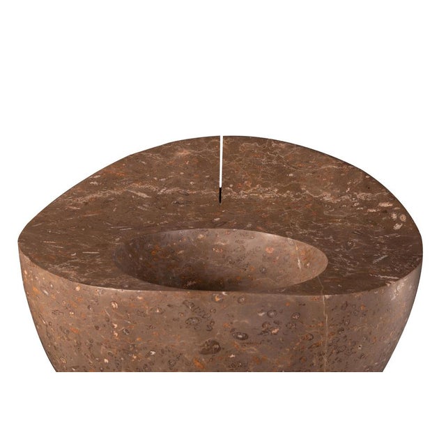 Not Yet Made - Made To Order Baptis Silvestrin Freestanding Basin in Jurassic Fossil Stone by Nerinea For Sale - Image 5 of 7