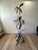 Striking vintage 1970s American Brutalist botanical floor sculpture, handcrafted from individually formed and welded metal...