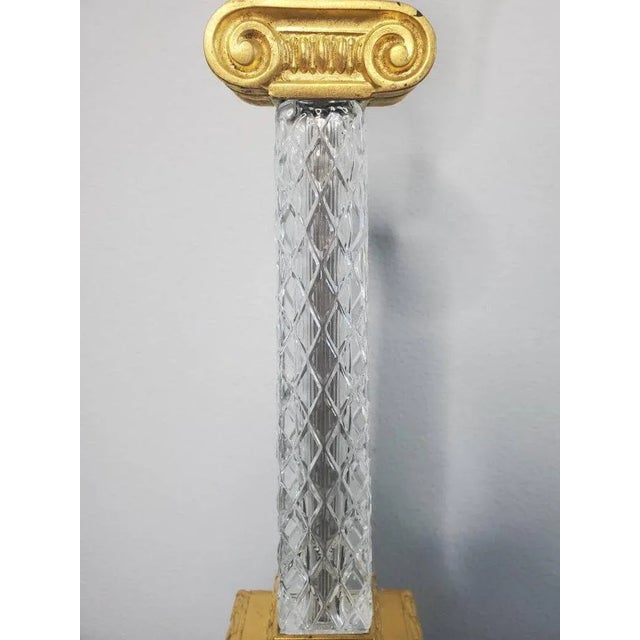 Mid 20th Century Vintage Loevsky & Loevsky Attributed Glass Table Lamp For Sale - Image 5 of 11