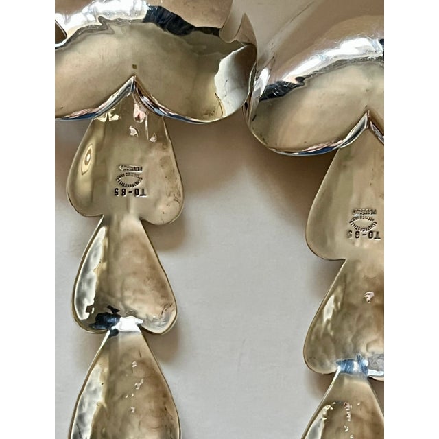 1980s Emilia Castillo Silver-Plated Serving Set With Leaf Motif and Ant Detail - Signed For Sale - Image 16 of 16