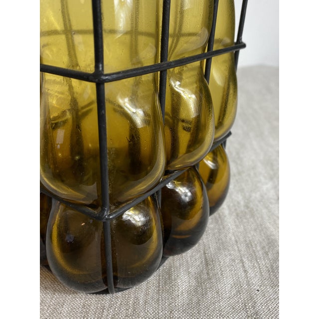 Glass Bottle Encased in Wrought Iron, 1930s For Sale - Image 14 of 15