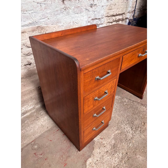 Wood Vintage Desk in Wood & Metal For Sale - Image 7 of 9