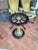 Black Nautical Table with Brass Base and Glass Top For Sale - Image 8 of 8