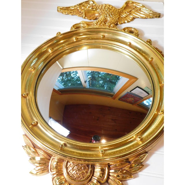 Syroco Vintage Syroco 4010 Eagle Mirror Federal Style Convex Wall Mirror Excellent Condition Celebrate u.s. 250th Anniversary For Sale - Image 4 of 17