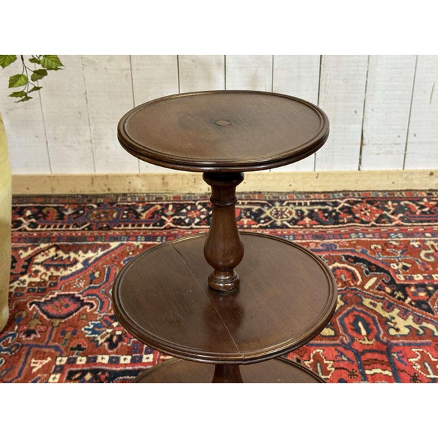 19th Century Three-Tiered Mahogany Side Table For Sale - Image 5 of 11
