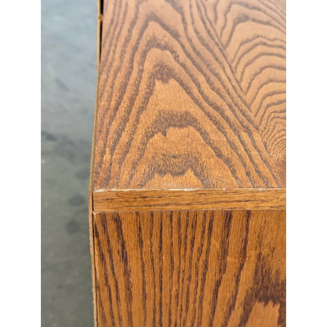 1980s Vintage Oak Nightstand - Single For Sale - Image 9 of 10