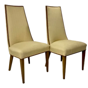 1960s Mid Century Modern Tall Back Chairs in the Style of Tomlinson- a Pair