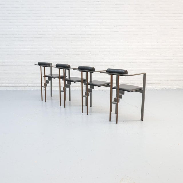 Postmodern Set of Trix Dining Chairs by Karl Friedrich Förster for KFF Design, 1980s For Sale - Image 3 of 15