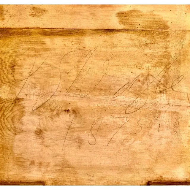 Late 19th Century 19th C. English Signed Scrubbed Pine Commode For Sale - Image 5 of 12