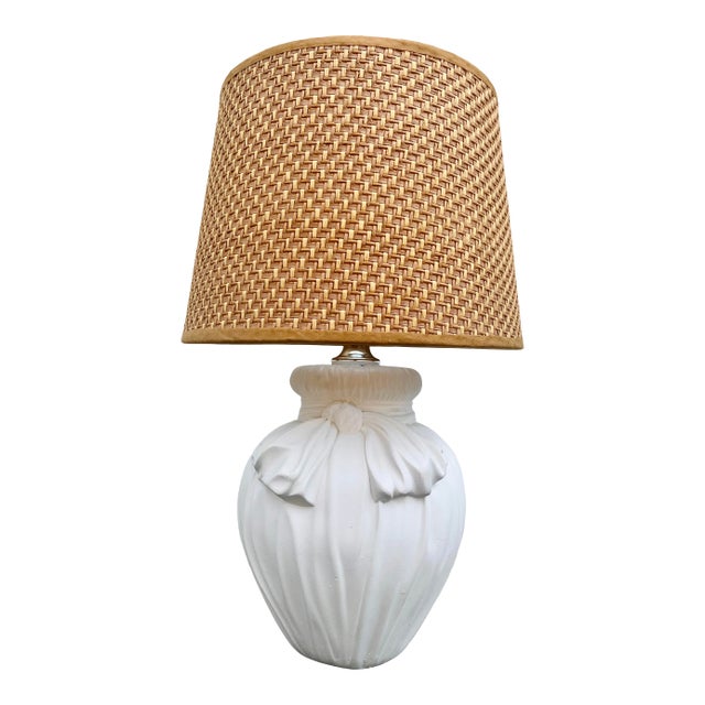 Plaster Drapery Lamp For Sale