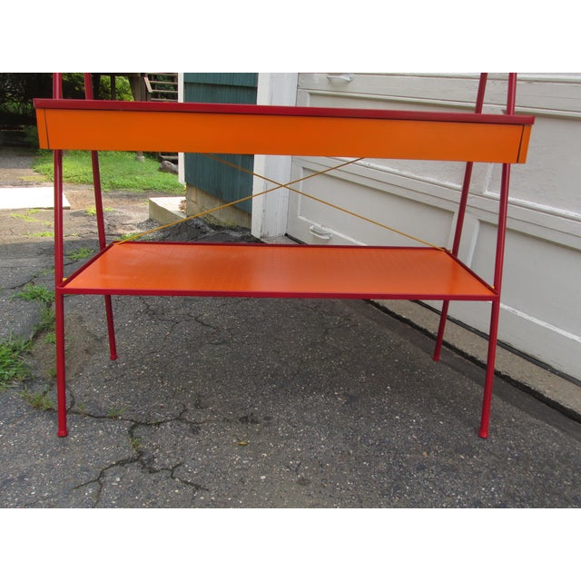Vintage Modernist Style Painted Single Drawer Etagere Circa 1960 For Sale - Image 9 of 15