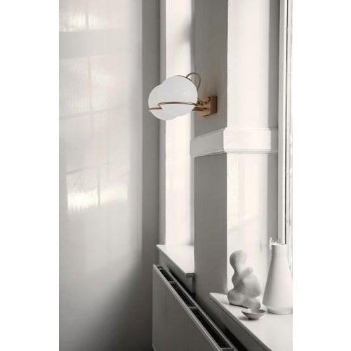 Metal Opaline Glass & Aluminum Model 237/2 Wall Light by Gino Sarfatti, Italy For Sale - Image 7 of 13