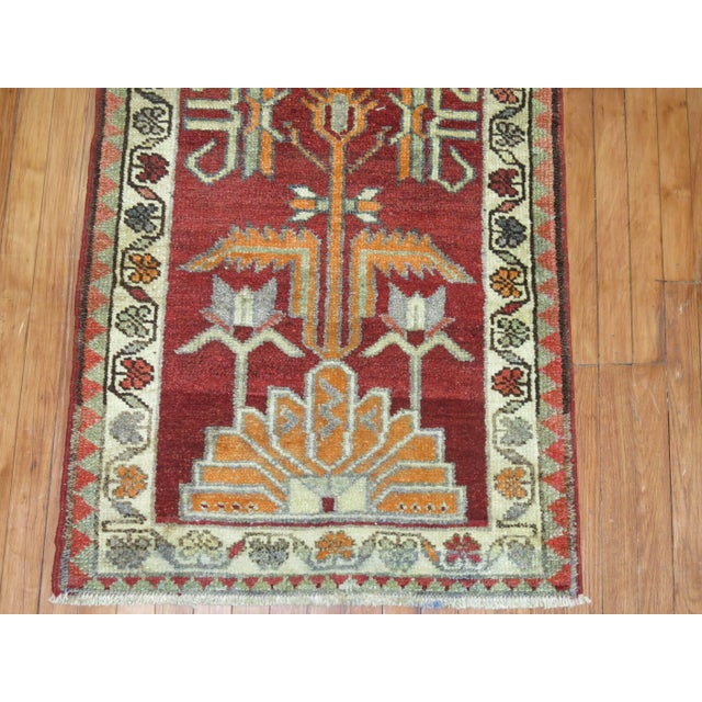 Zabihi Collection Vintage Turkish Anatolian Red Runner For Sale In New York - Image 6 of 6