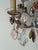 Metal Hollywood Regency Crystal 6-Arm Chandelier with Hand-Painted Rose Details from Palwa, 1950s For Sale - Image 7 of 18