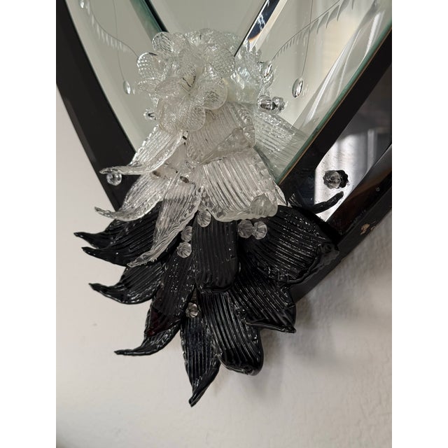 Venetian Murano Glass Wall Mirror Vintage For Sale - Image 9 of 12