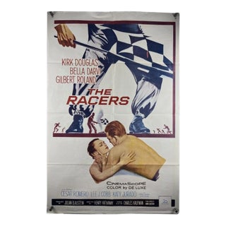 Racers Movie Poster (Fine) One Sheet 1961 Car Racing Kirk Douglas 1951 Ferrari Barchetta For Sale